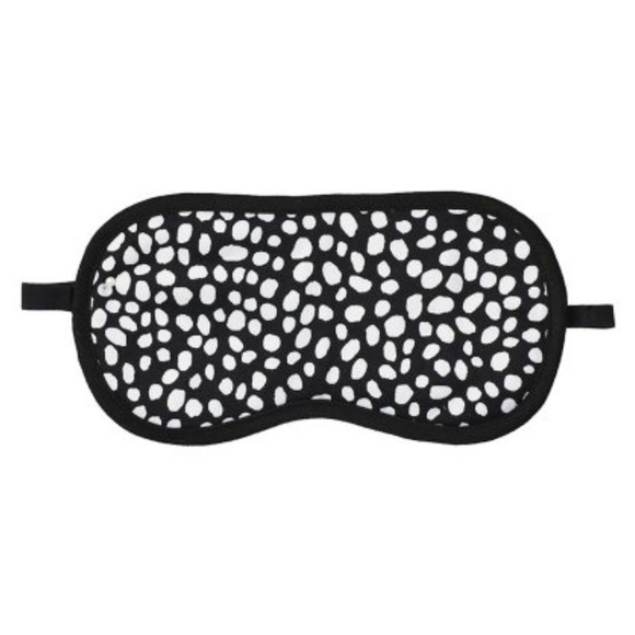 🆕NWT DKNY black white dot sleep jogger pajama set with eye mask, Size Large - Picture 5 of 8